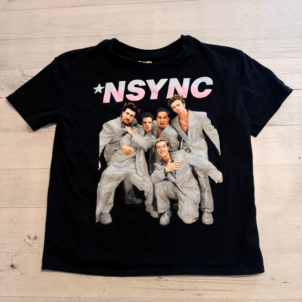 NSYNC‎ girls black tshirt size 7/8